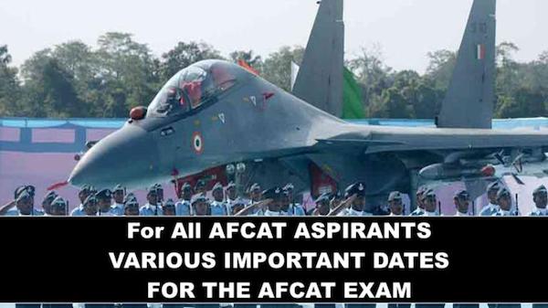 For Afcat important Dates to Remember-NCA Academy